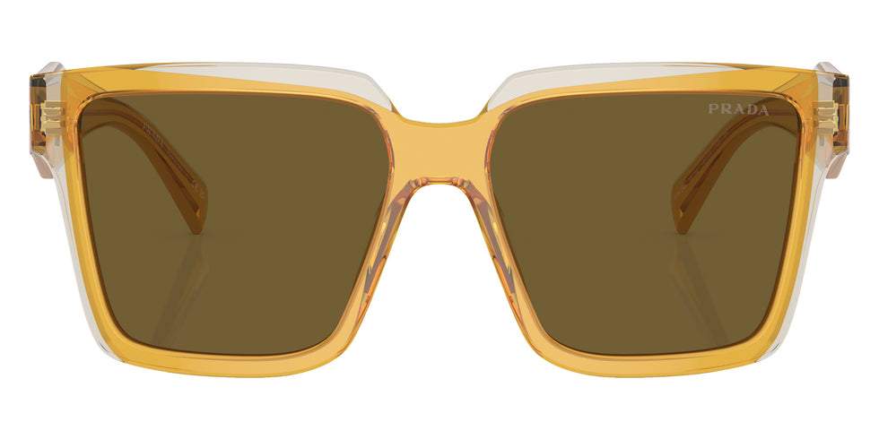Prada PR 24ZS 14I01T 56 - Ocher/Crystal Gray / Dark Brown #id:pr24zs14i01t_s:100100