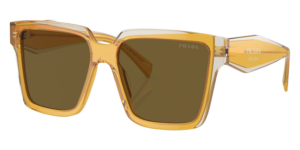 Prada PR 24ZS 14I01T 56 - Ocher/Crystal Gray / Dark Brown #id:pr24zs14i01t_s:100105