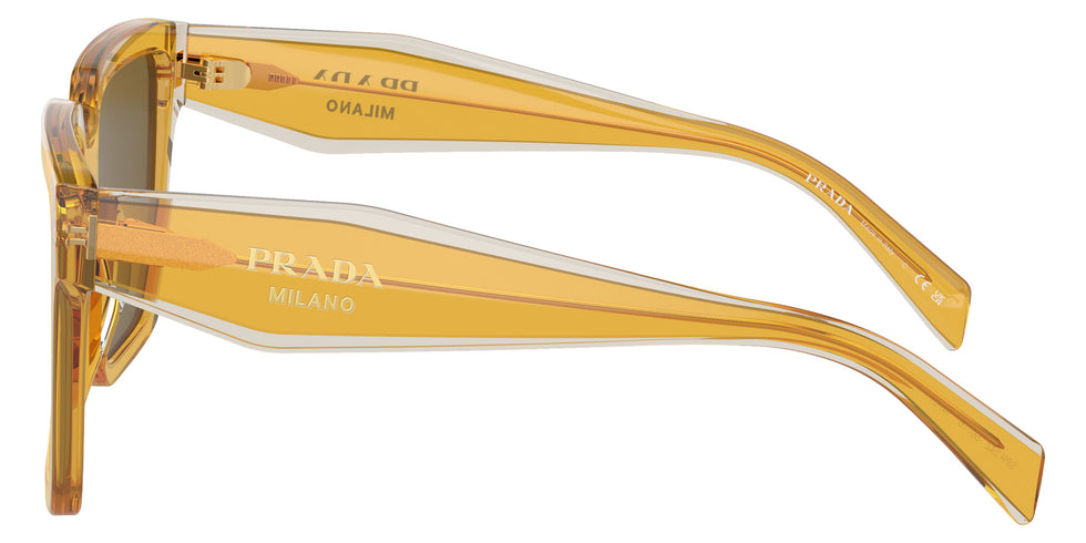 Prada PR 24ZS 14I01T 56 - Ocher/Crystal Gray / Dark Brown #id:pr24zs14i01t_s:100110