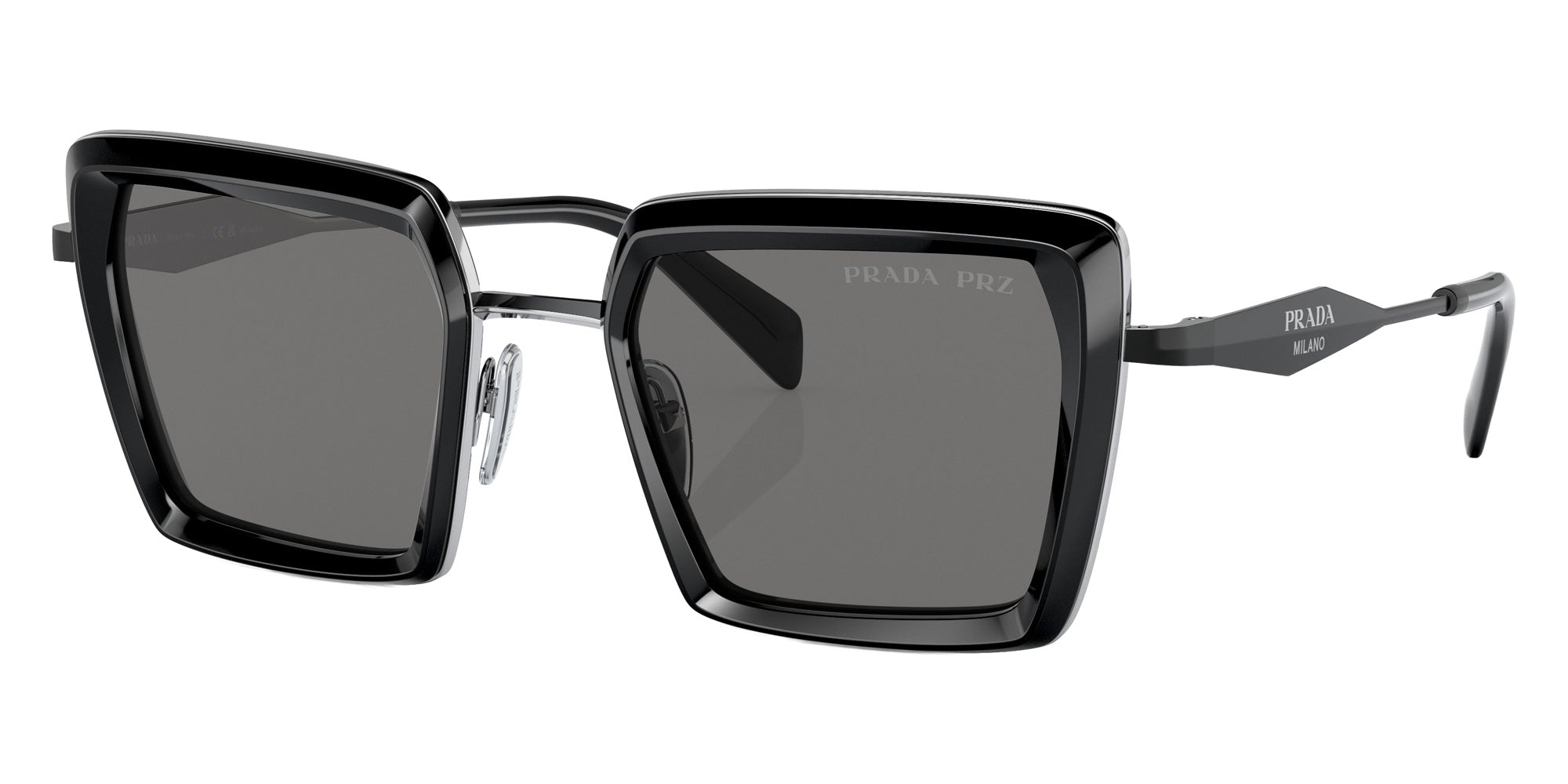 Prada PR 55ZS 1AB5Z1 52 - Black / Polarized Dark Gray #id:pr55zs1ab5z1_s:100105