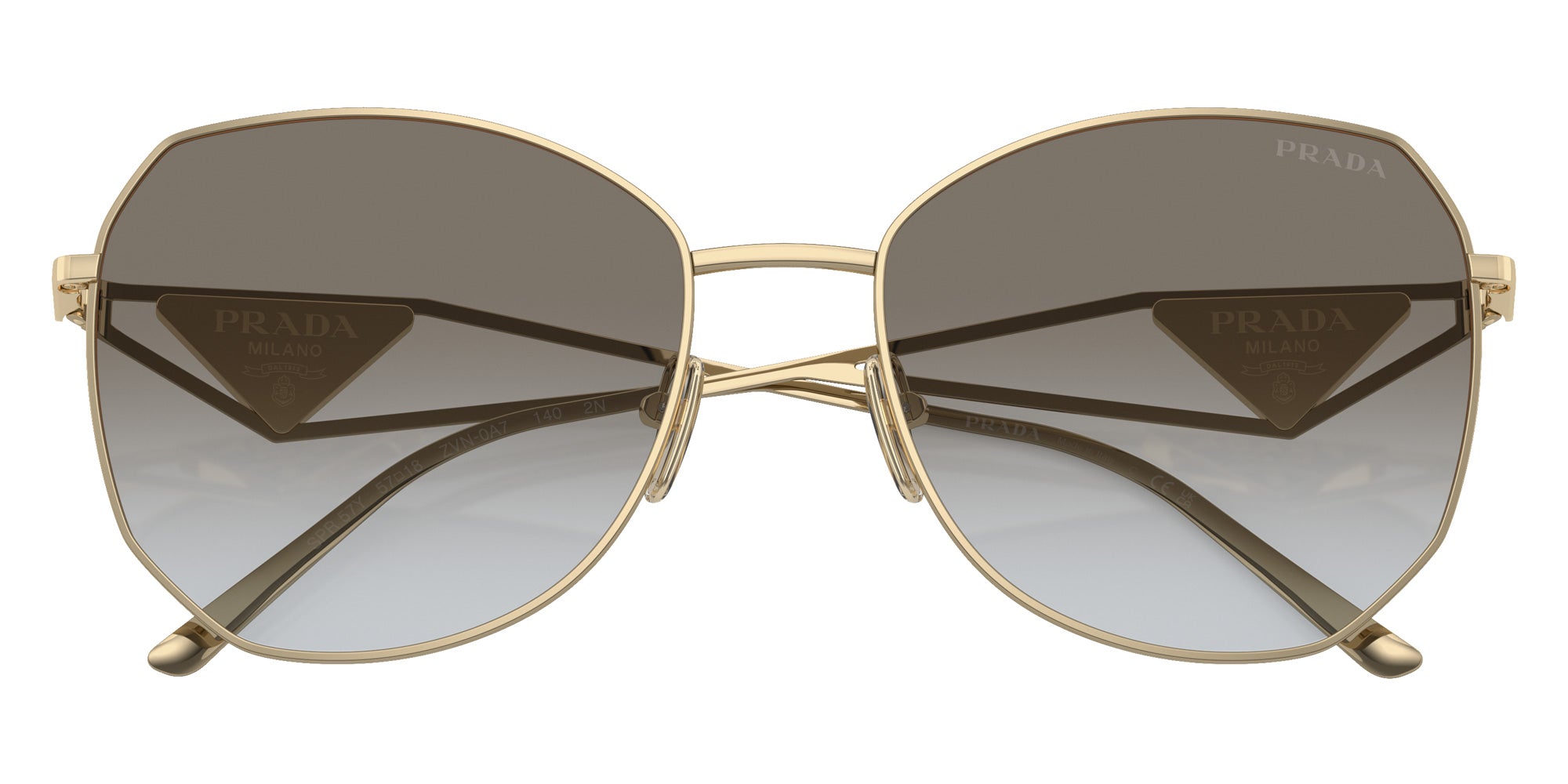 Prada PR 57YS ZVN0A7 57 - Pale Gold / Gray Gradient #id:pr57yszvn0a7_s:102120