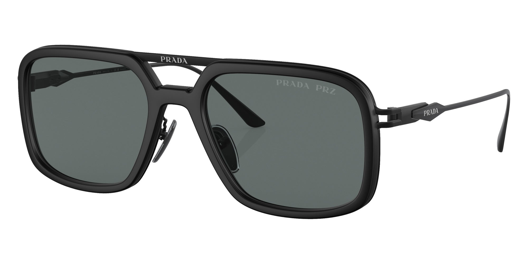 Prada PR 57ZS 1BO5Z1 55 - Matte Black / Polarized Dark Gray #id:pr57zs1bo5z1_s:102105