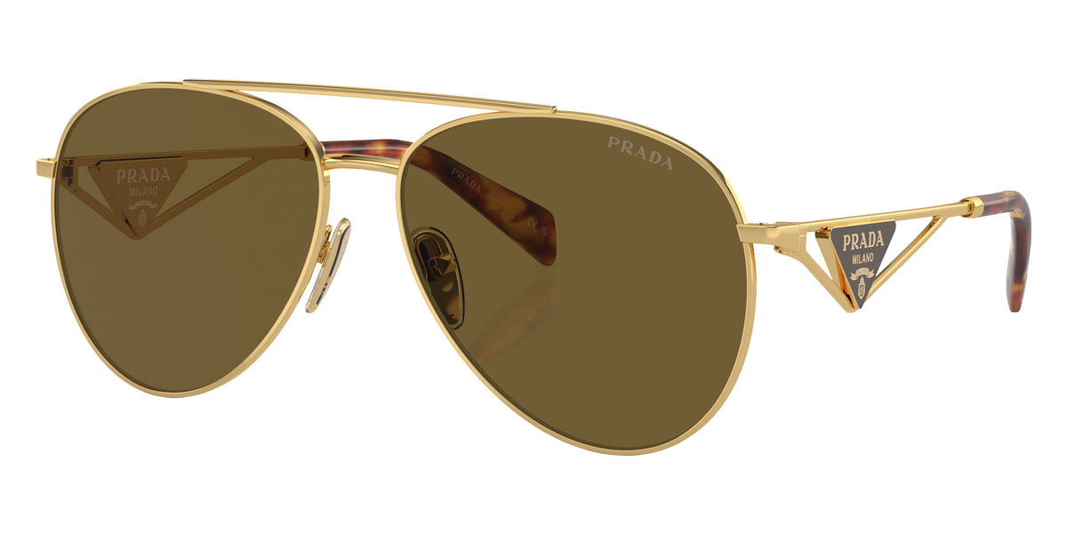 Prada PR 73ZS 5AK01T 61 - Gold / Dark Brown #id:pr73zs5ak01t_s:100105