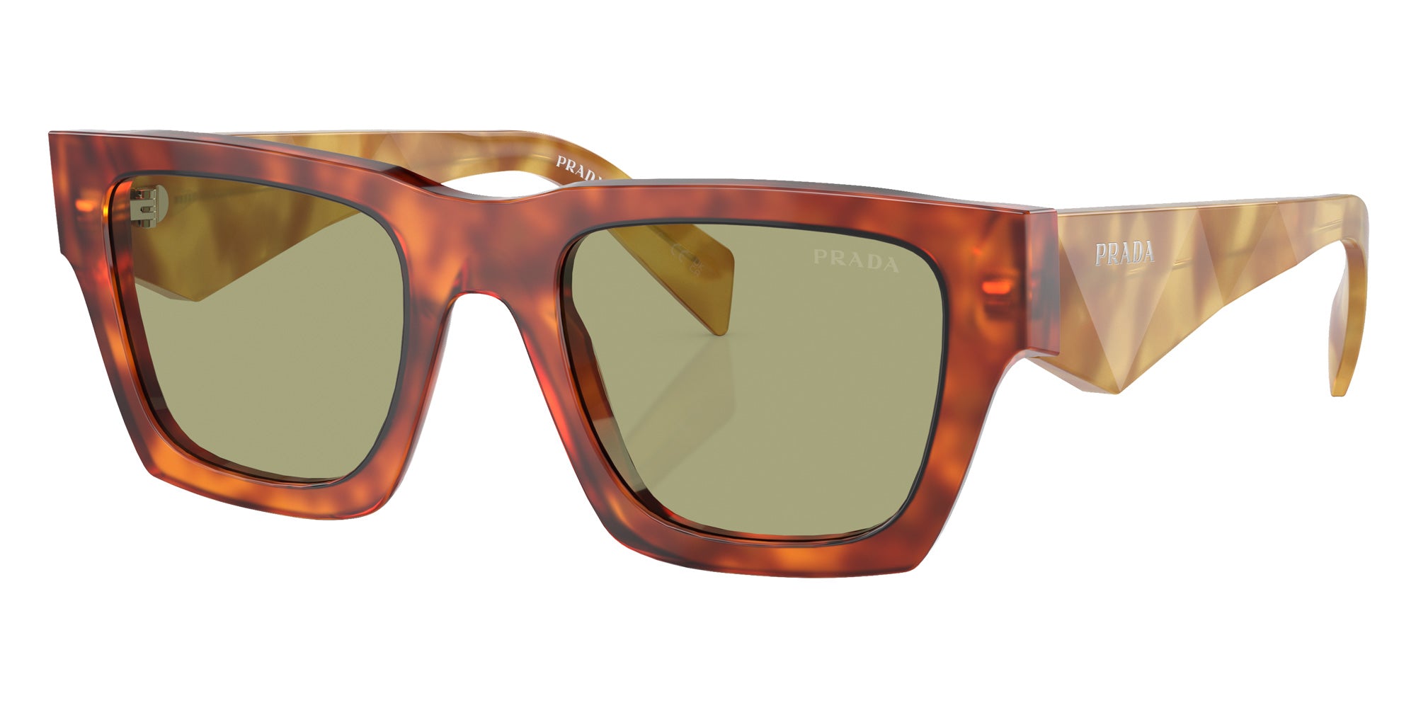 Prada PR A06SF 11P60C 54 - Cognac Tortoise / Green #id:pra06sf11p60c_s:100105