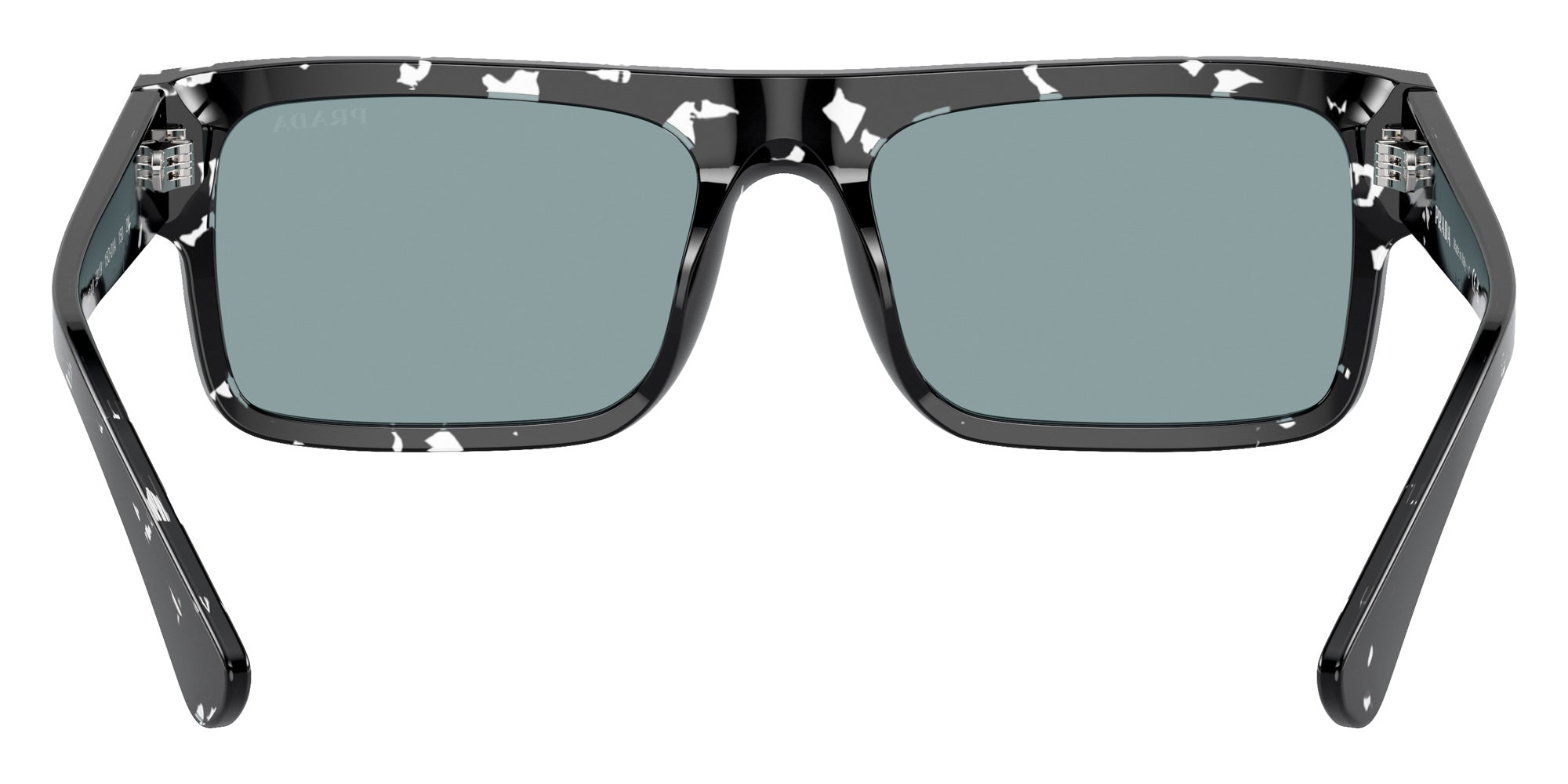Prada PR A10S 15O01A 57 - Havana Black Transparent / Light Blue Mirrored Silver #id:pra10s15o01a_s:100115