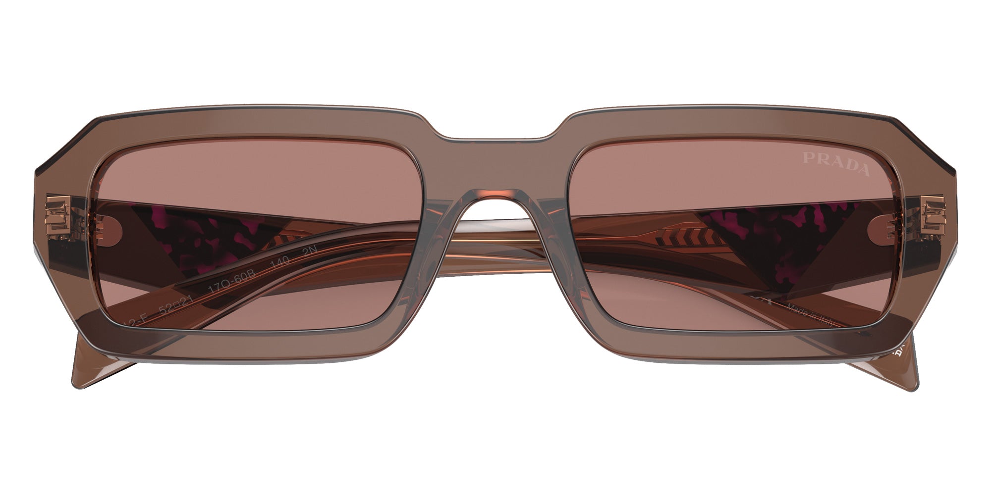 Prada PR A12SF 17O60B 54 - Brown Transparent / Light Brown #id:pra12sf17o60b_s:102120