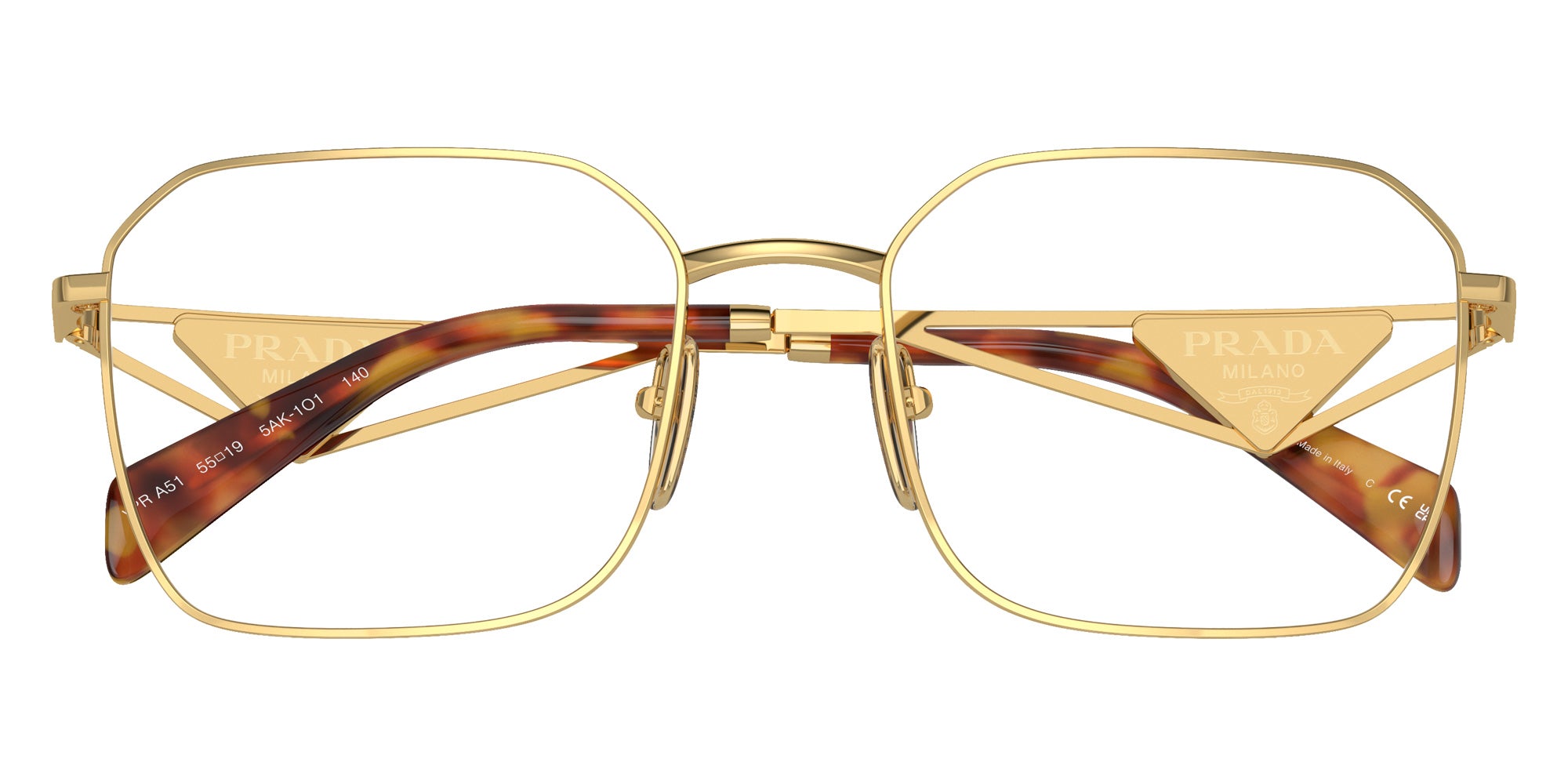 Prada PR A51V 5AK1O1 55 - Gold #id:pra51v5ak1o1_s:102120