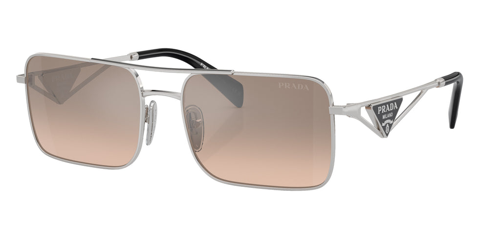 Prada PR A52S 1BC8J1 56 - Silver / Brown Mirrored Silver Gradient #id:pra52s1bc8j1_s:100105