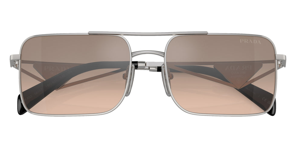 Prada PR A52S 1BC8J1 56 - Silver / Brown Mirrored Silver Gradient #id:pra52s1bc8j1_s:100120