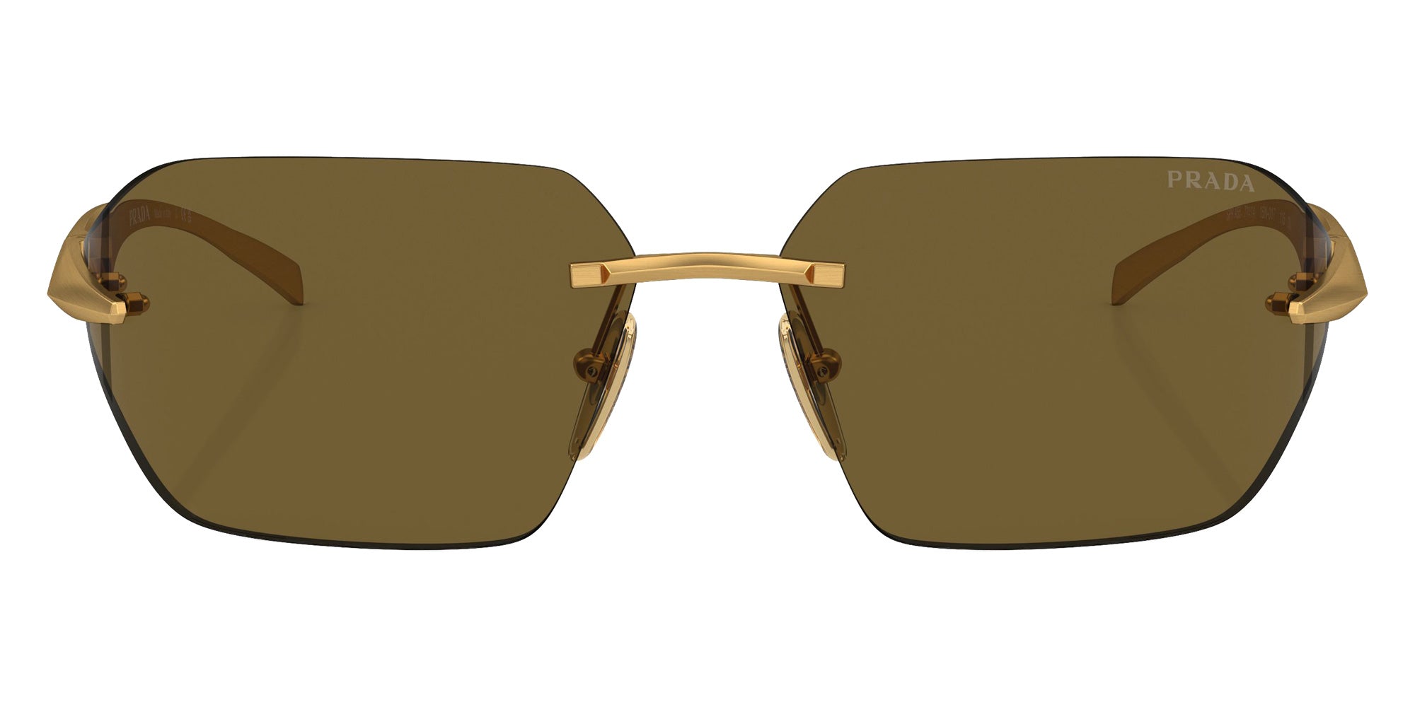 Prada PR A55S 15N01T 71 - Satin Yellow Gold / Dark Brown #id:pra55s15n01t_s:100100