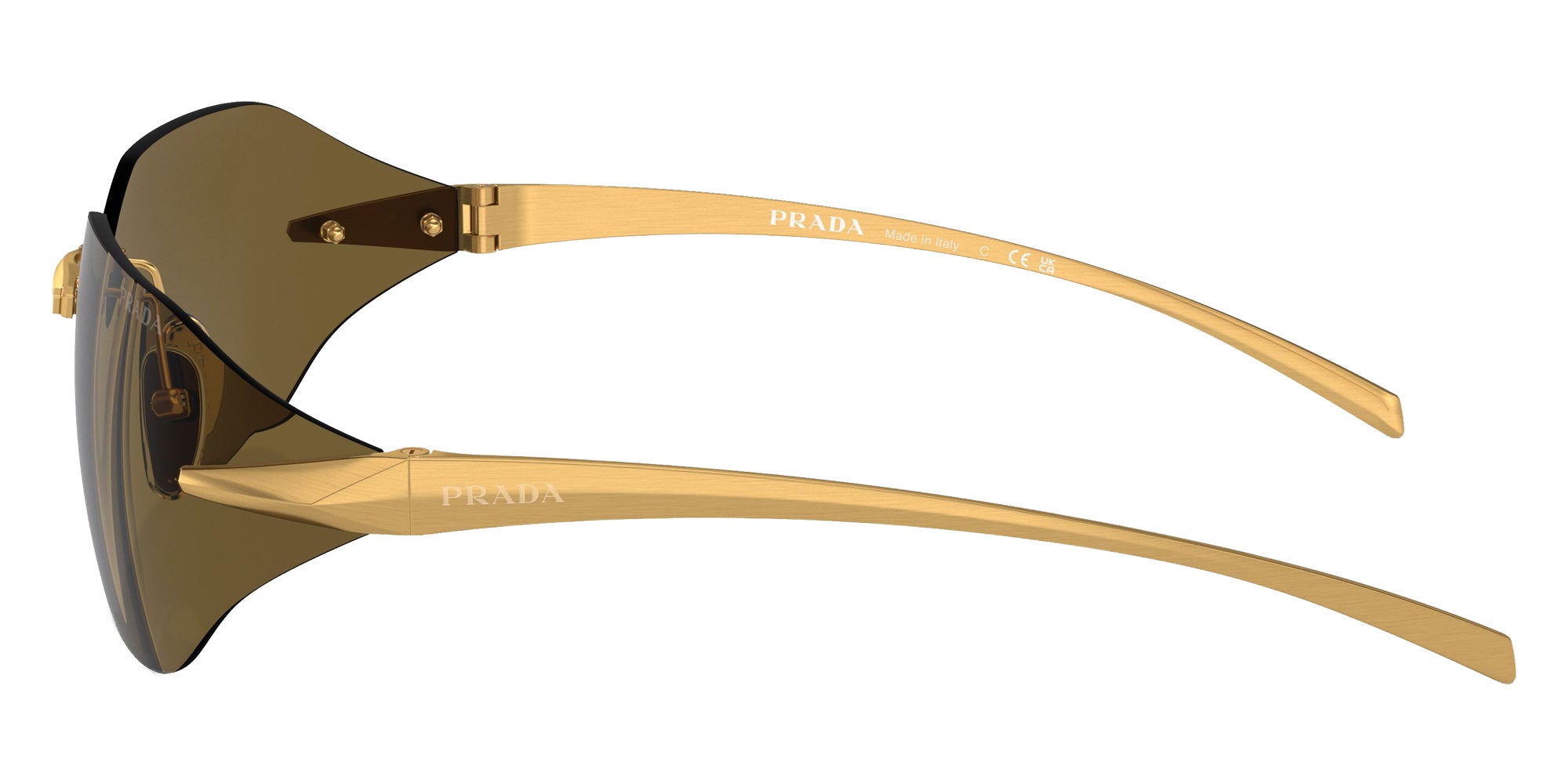 Prada PR A55S 15N01T 71 - Satin Yellow Gold / Dark Brown #id:pra55s15n01t_s:100110