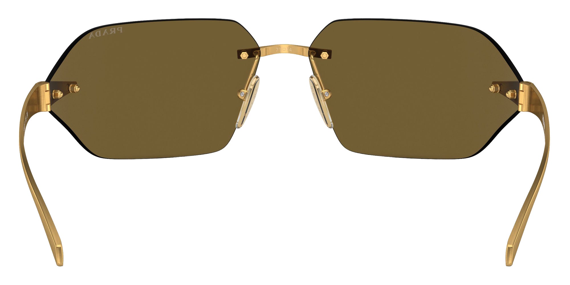 Prada PR A55S 15N01T 71 - Satin Yellow Gold / Dark Brown #id:pra55s15n01t_s:100115