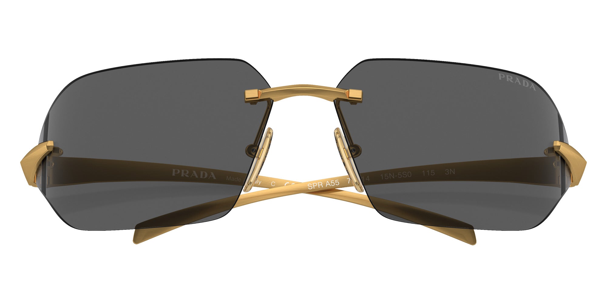 Prada PR A55S 15N5S0 71 - Satin Yellow Gold / Dark Gray #id:pra55s15n5s0_s:100120