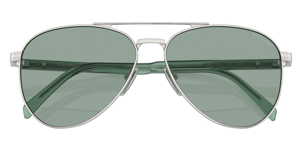 Prada PR A58S 1BC10G 58 - Silver / Petrol Green #id:pra58s1bc10g_s:102120