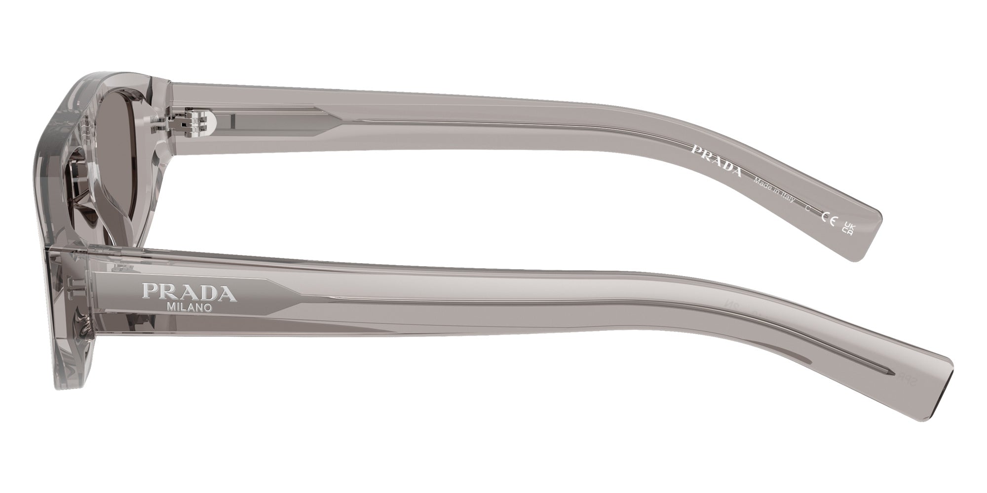 Prada PR C02SF 10J80Q 58 - Gray Transparent / Dark Gray #id:prc02sf10j80q_s:100110