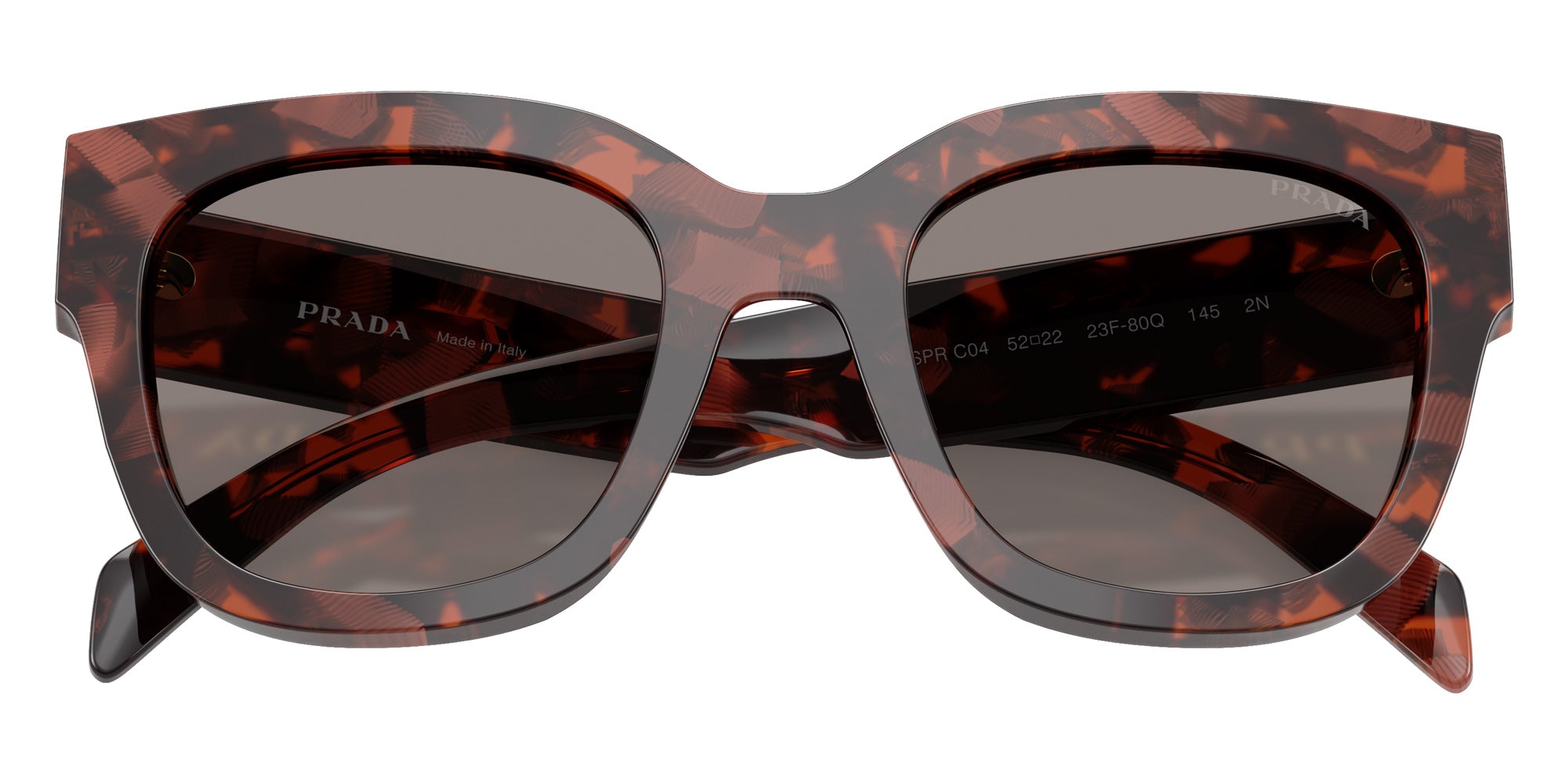 Prada PR C04S 23F80Q 52 - Amaranth Tortoise / Dark Gray #id:prc04s23f80q_s:104120