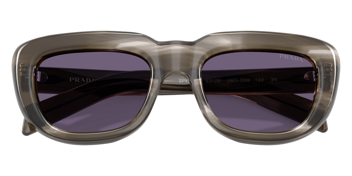 Prada PR D07S 26O70W 53 - Striped Ebony / Violet #id:prd07s26o70w_s:100120