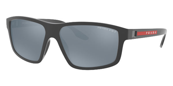 Prada Linea Rossa PS 02XS UFK07H 60 - Gray Rubber / Polarized Dark Gray Mirrored Silver #id:ps02xsufk07h_s:100100