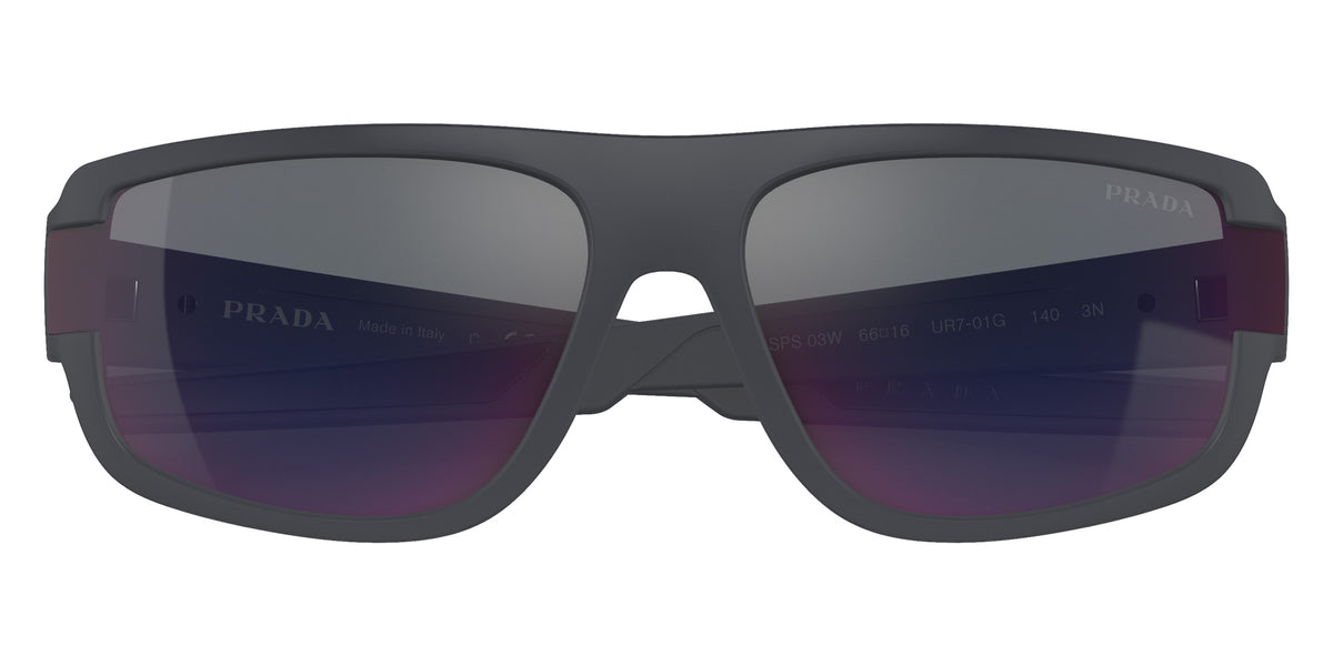 Prada Linea Rossa PS 03WS UR701G 66 - Blue Rubber / Dark Gray+External Ar Mirrored #id:ps03wsur701g_s:100120