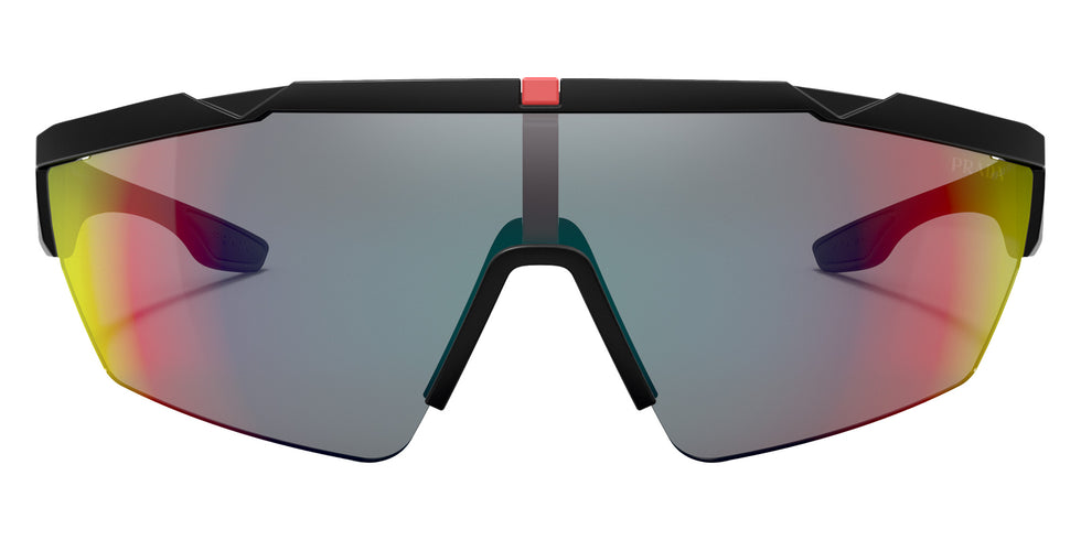 Prada Linea Rossa PS 03XS DG008F 144 - Black Rubber / Dark Gray Mirrored Blue/Red #id:ps03xsdg008f_s:100100