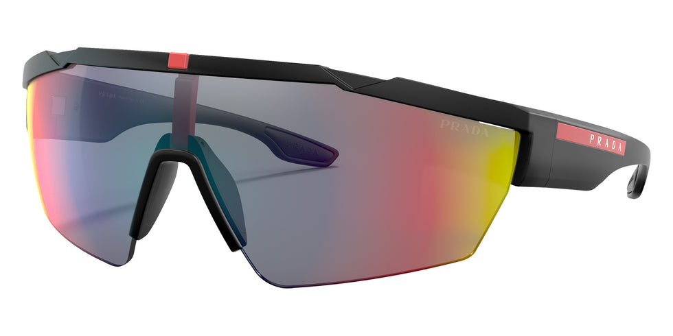 Prada Linea Rossa PS 03XS DG008F 144 - Black Rubber / Dark Gray Mirrored Blue/Red #id:ps03xsdg008f_s:100105