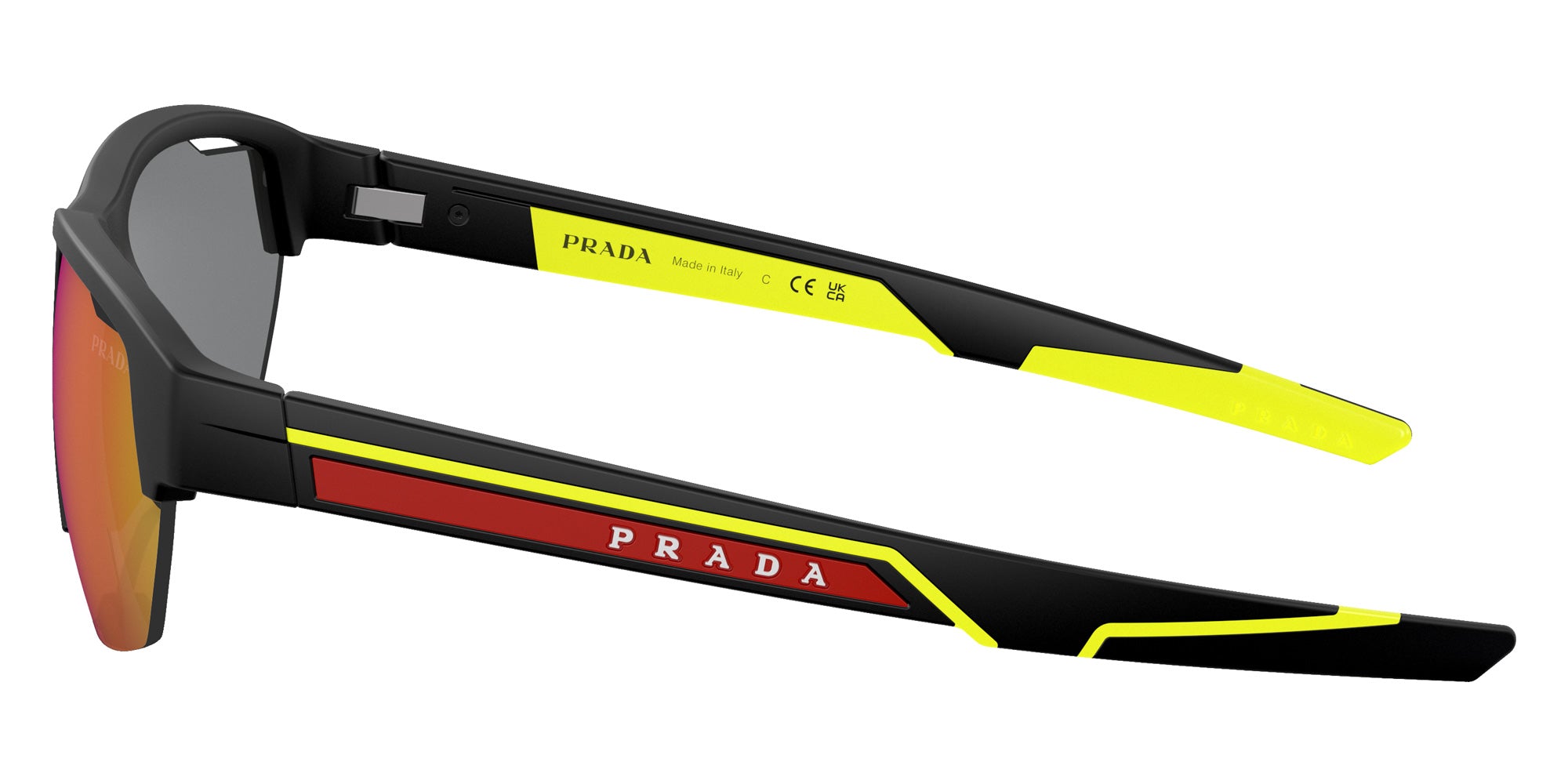 Prada Linea Rossa PS 03YS 17G08F 64 - Matte Black / Dark Gray Mirrored Blue/Red #id:ps03ys17g08f_s:100110