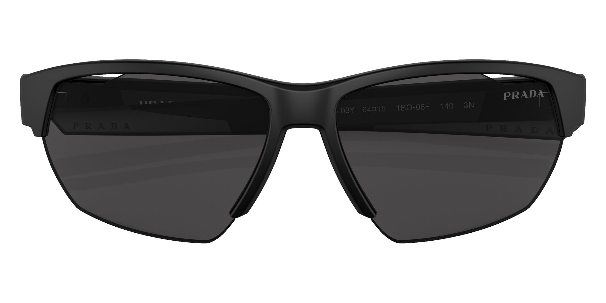 Prada Linea Rossa PS 03YS 1BO06F 64 - Matte Black / Dark Gray #id:ps03ys1bo06f_s:102120