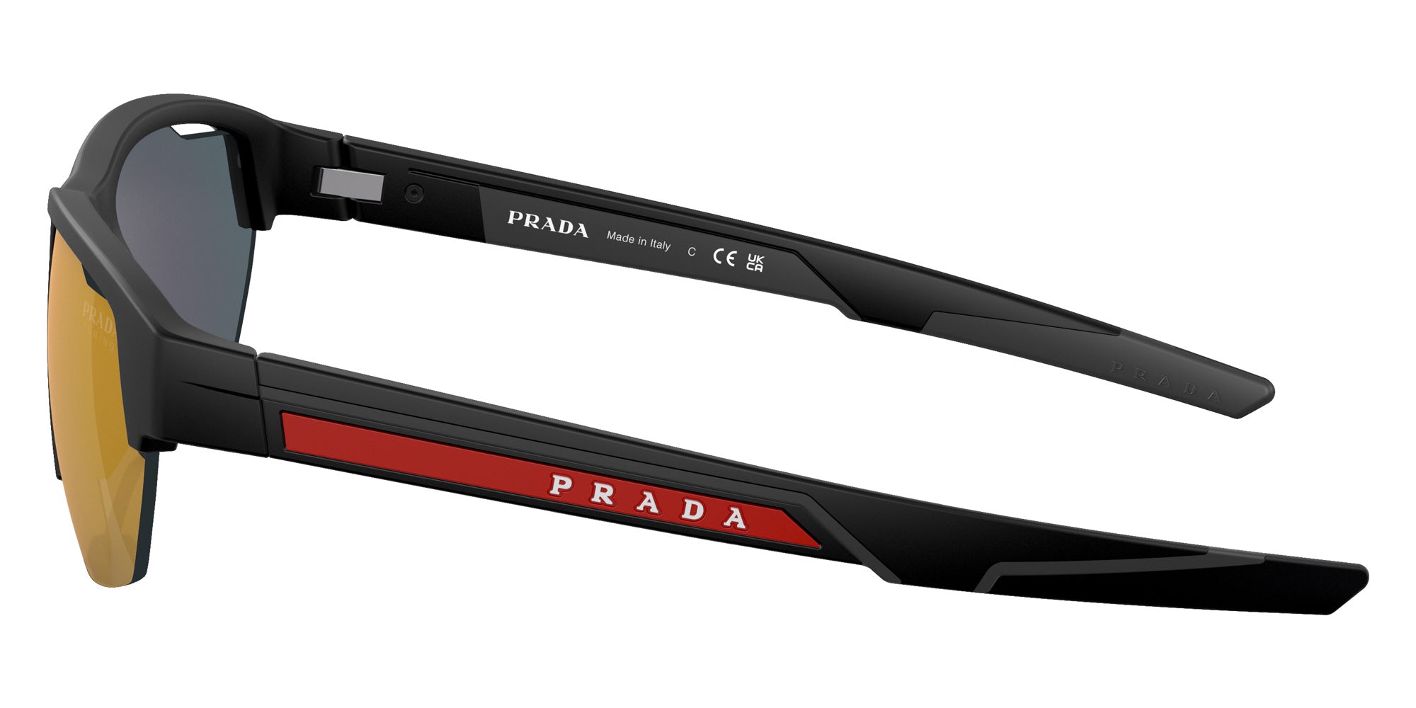 Prada Linea Rossa PS 03YSF 1BO04U 64 - Matte Black / Dark Gray Mirrored Orange Tuning #id:ps03ysf1bo04u_s:100110