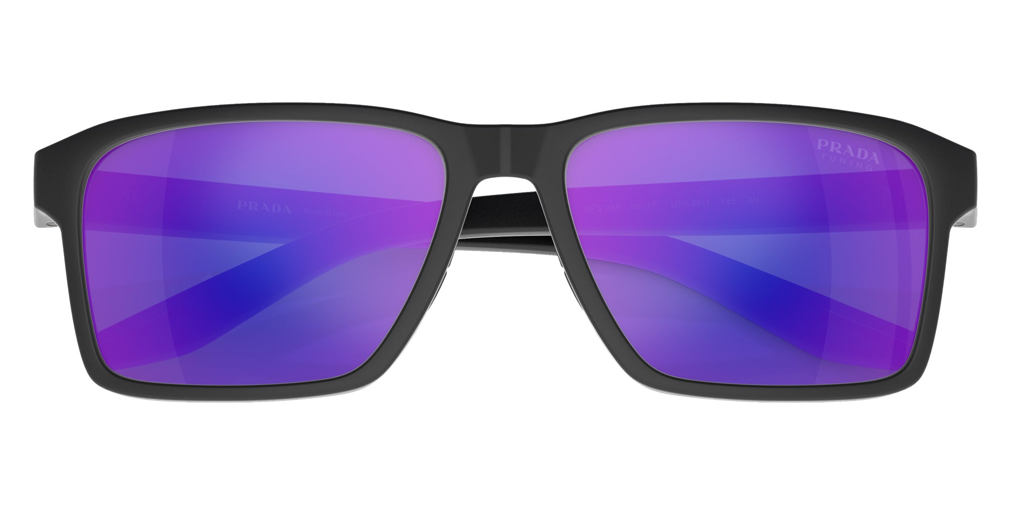 Prada Linea Rossa PS 05YS UFK05U 58 - Gray Rubber / Dark Blue Mirrored Violet #id:ps05ysufk05u_s:104120