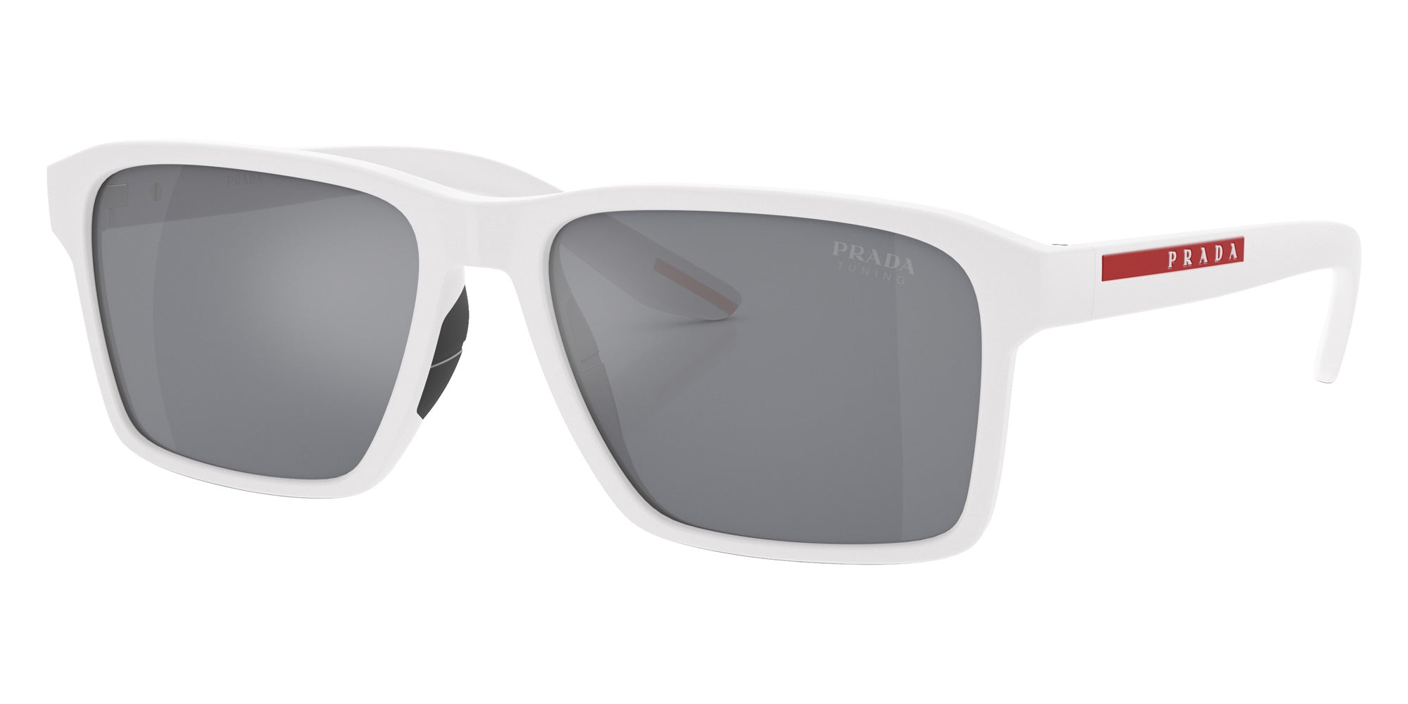 Prada Linea Rossa PS 05YSF TWK40A 58 - White Rubber / Light Blue Mirrored Silver #id:ps05ysftwk40a_s:106105