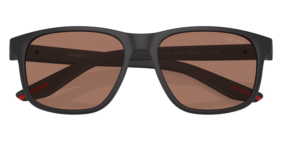 Prada Linea Rossa PS 06YS DG050A 56 - Black Rubber / Brown #id:ps06ysdg050a_s:100120