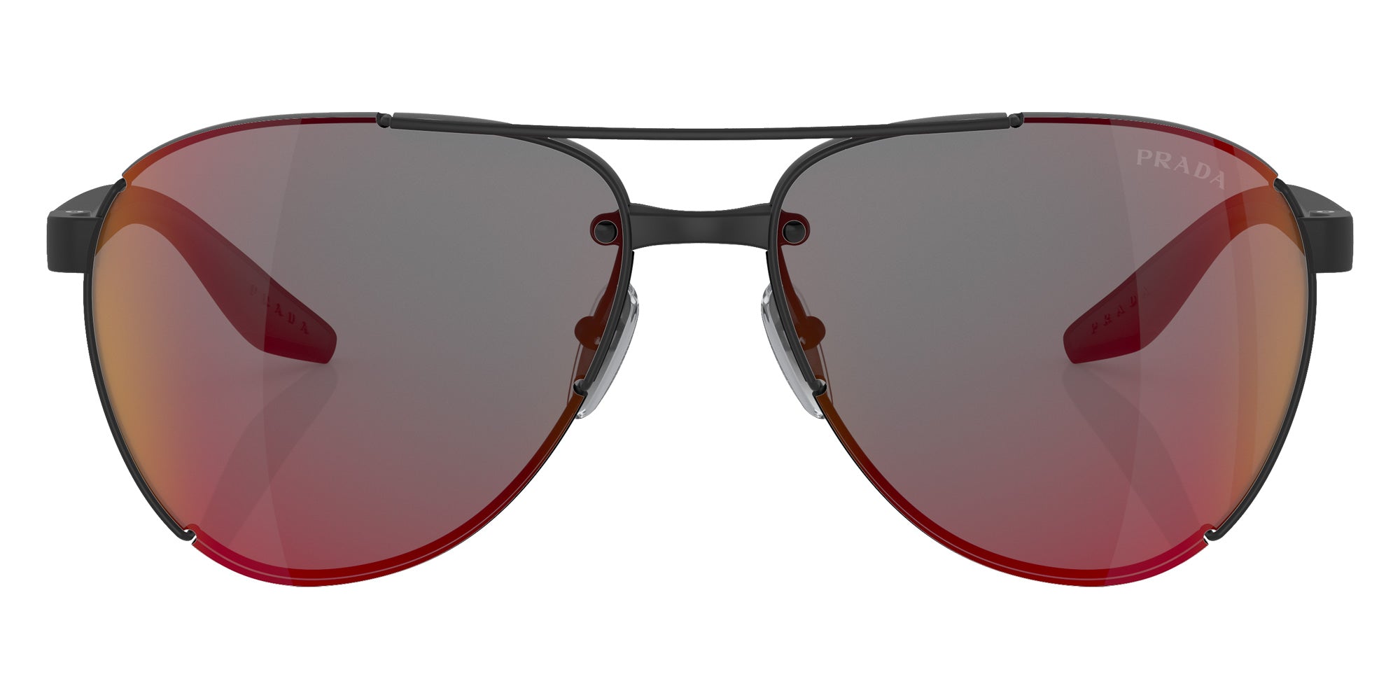 Prada Linea Rossa PS 51YS 1BO08F 61 - Matte Black / Dark Gray Mirrored Blue/Red #id:ps51ys1bo08f_s:100100