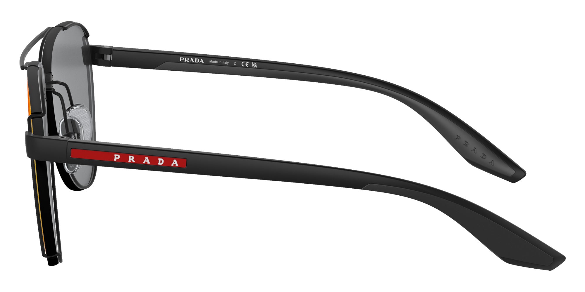 Prada Linea Rossa PS 51YS 1BO08F 61 - Matte Black / Dark Gray Mirrored Blue/Red #id:ps51ys1bo08f_s:100110