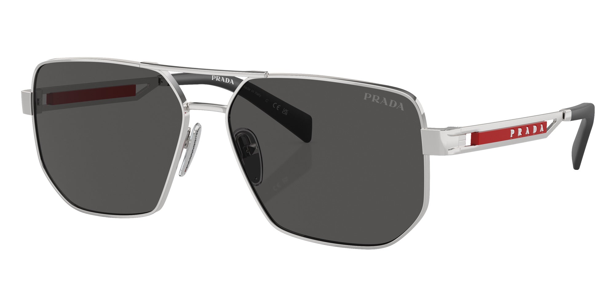 Prada Linea Rossa PS 51ZS 1BC06F 59 - Silver / Dark Gray #id:ps51zs1bc06f_s:100105