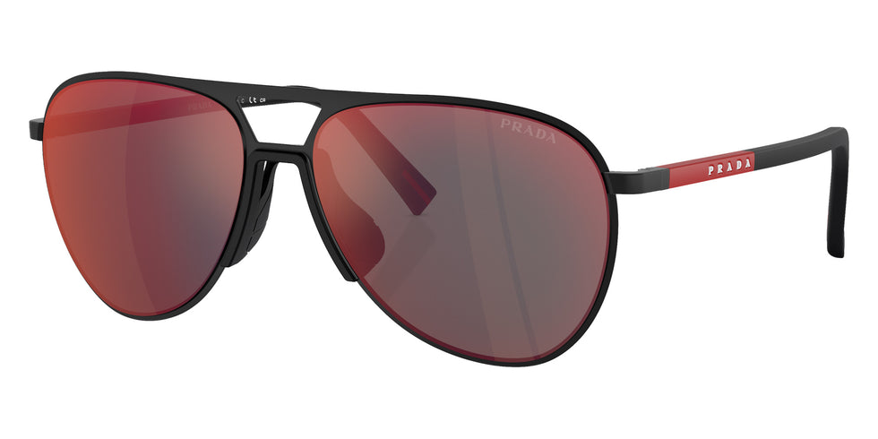 Prada Linea Rossa PS 53ZS DG008F 59 - Rubbered Black / Dark Gray Mirrored Blue/Red #id:ps53zsdg008f_s:100105