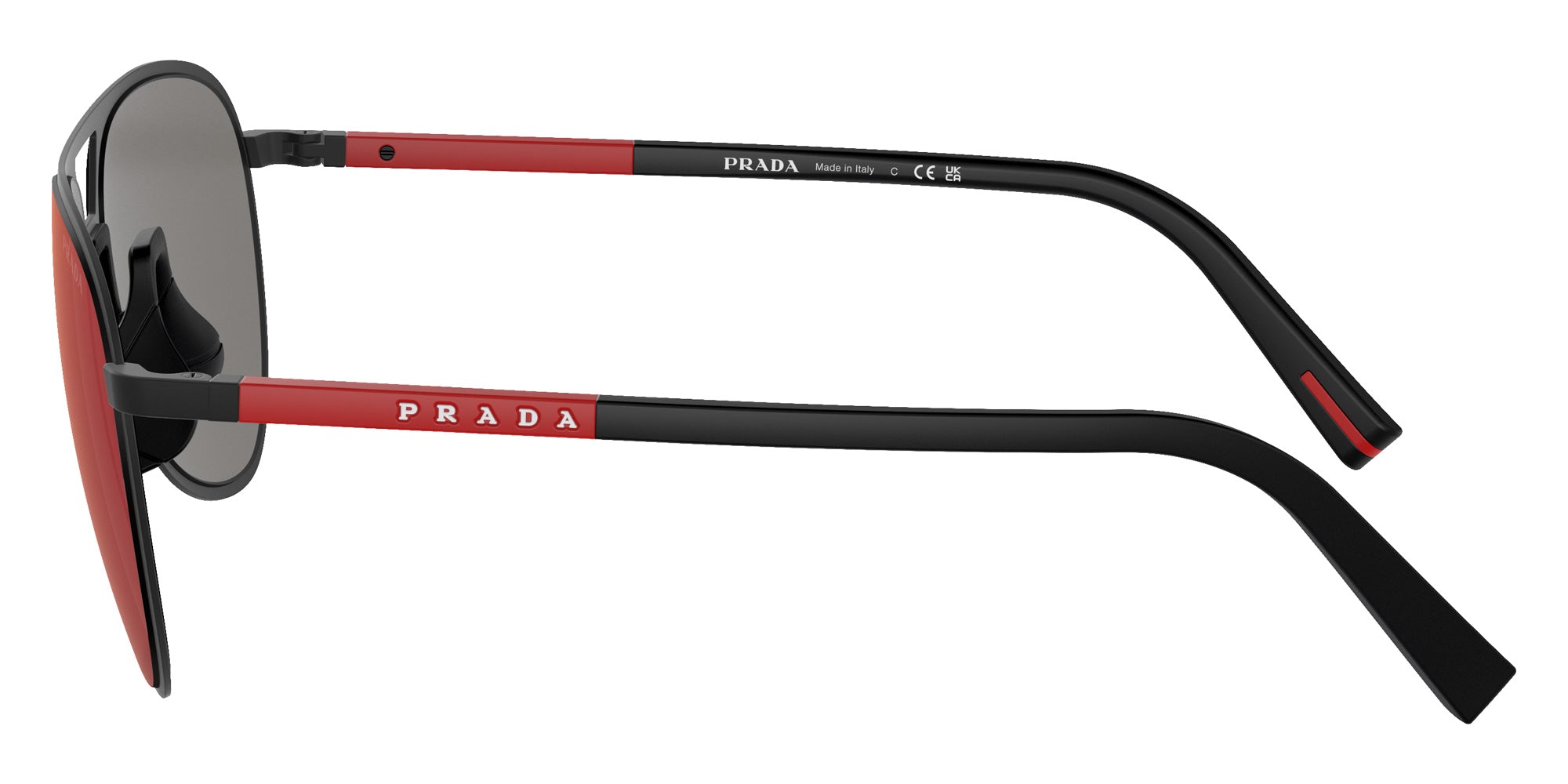 Prada Linea Rossa PS 53ZS DG008F 59 - Rubbered Black / Dark Gray Mirrored Blue/Red #id:ps53zsdg008f_s:100110