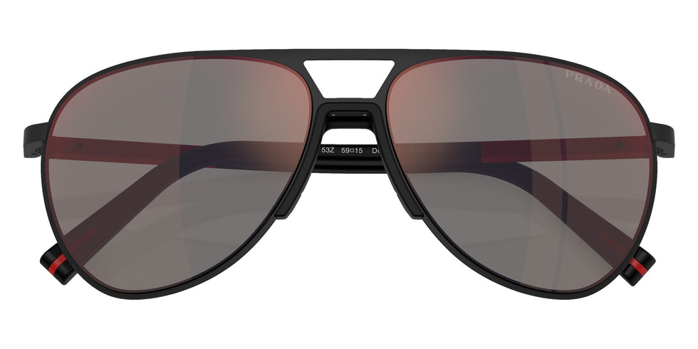 Prada Linea Rossa PS 53ZS DG008F 59 - Rubbered Black / Dark Gray Mirrored Blue/Red #id:ps53zsdg008f_s:100120