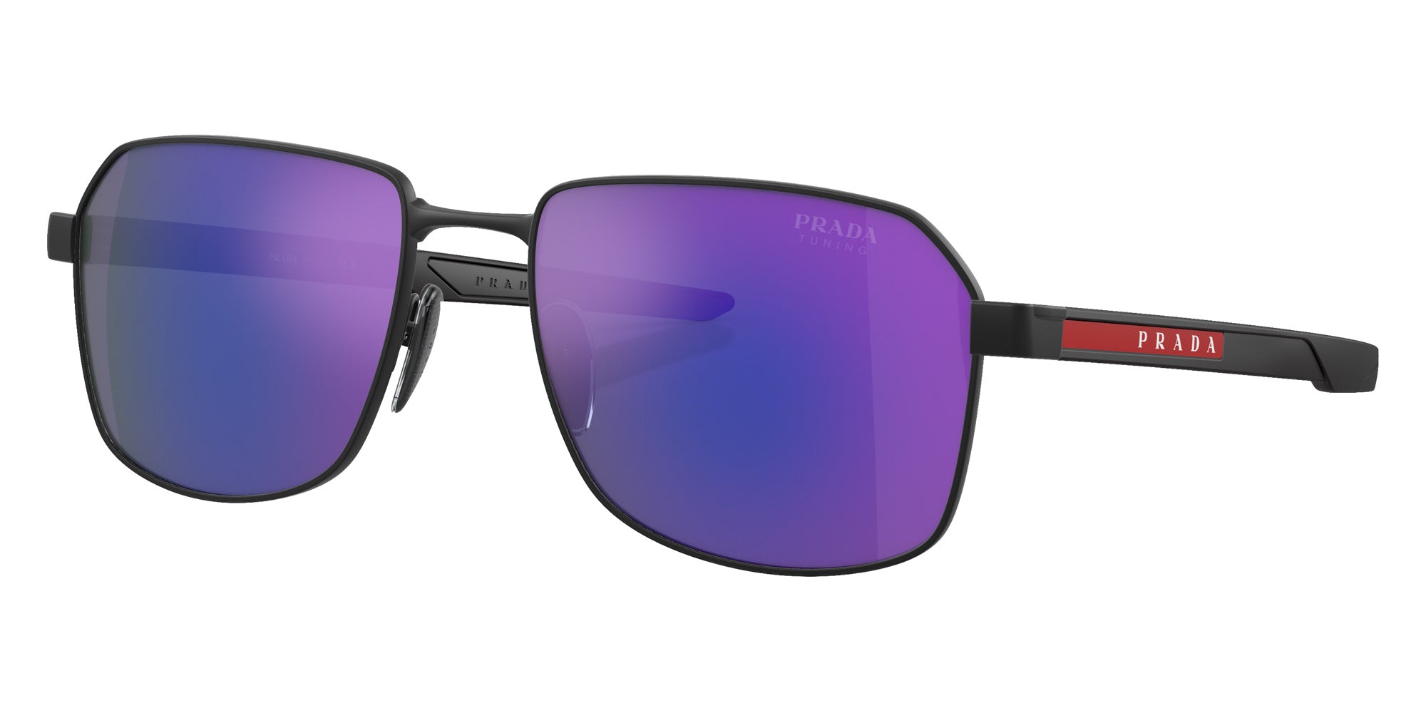 Prada Linea Rossa PS 54WS DG005U 57 - Black Rubber / Dark Blue Violet Mirrored #id:ps54wsdg005u_s:100105