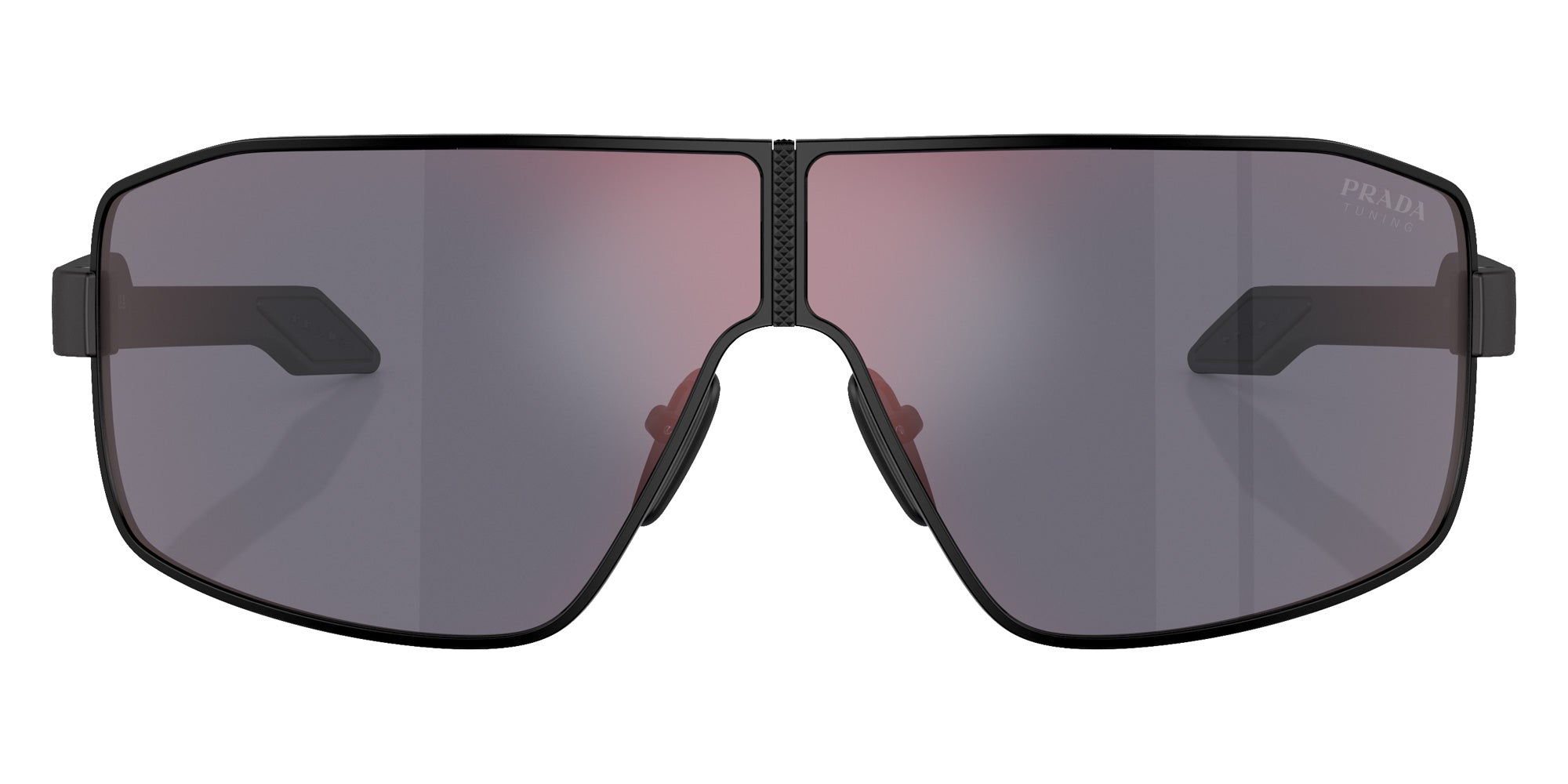 Prada Linea Rossa PS 54YS 1BO10A 74 - Black / Dark Gray Mirrored Blue/Red #id:ps54ys1bo10a_s:100100