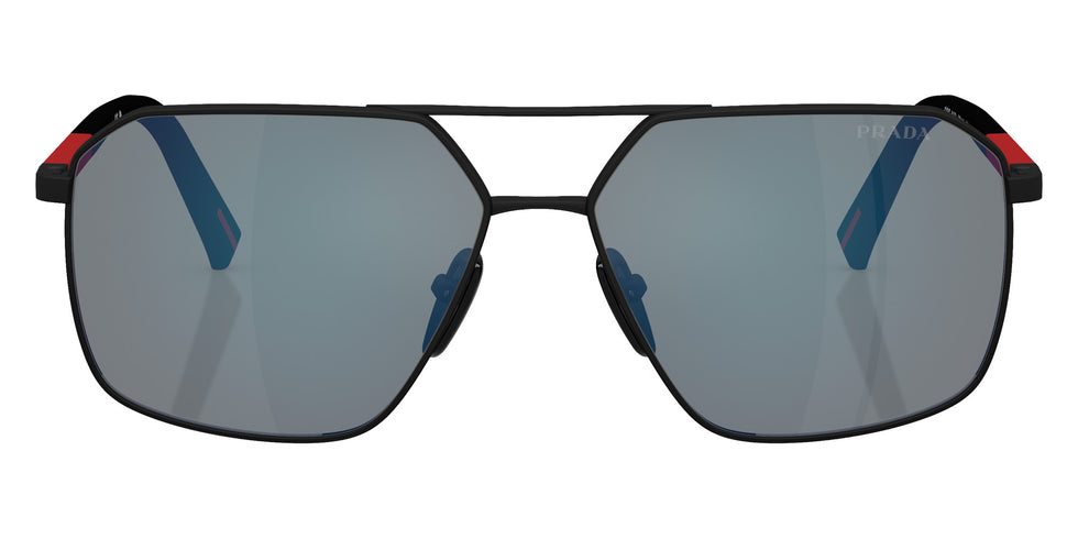 Prada Linea Rossa PS A50S DG008F 60 - Black Rubber / Dark Gray Mirrored Blue/Red #id:psa50sdg008f_s:102100