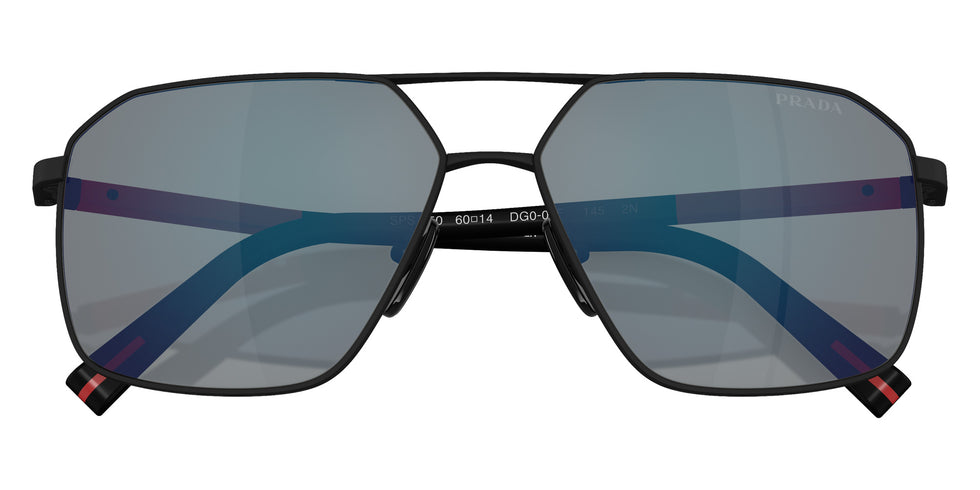 Prada Linea Rossa PS A50S DG008F 60 - Black Rubber / Dark Gray Mirrored Blue/Red #id:psa50sdg008f_s:102120