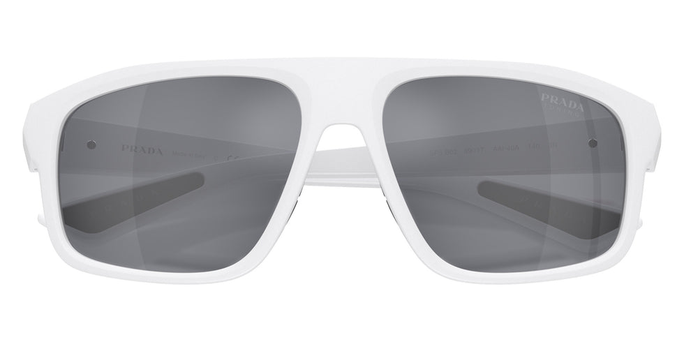 Prada Linea Rossa PS B02S AAI40A 59 - Matte White / Light Blue Mirrored Silver #id:psb02saai40a_s:100120