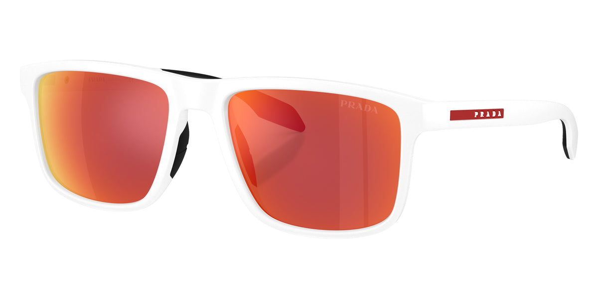Prada Linea Rossa PS C01S 28U91D 55 - Matte White / Brown Mirrored Orange #id:psc01s28u91d_s:106105