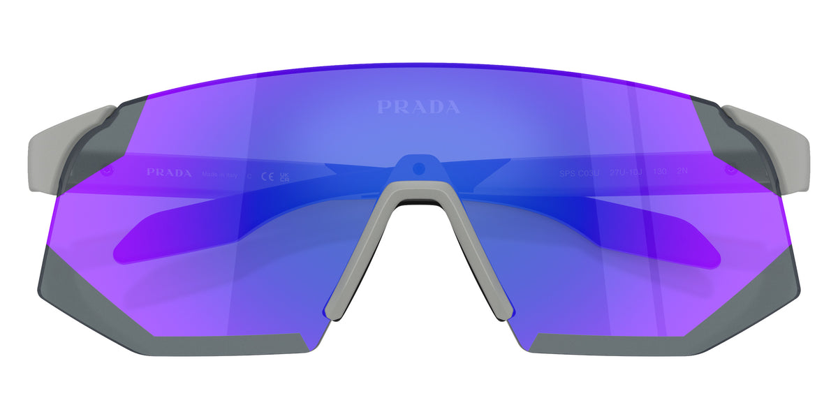 Prada Linea Rossa PS C03SU 27U10J 142 - Matte Gray / Dark Blue Mirrored Violet #id:psc03su27u10j_s:104120