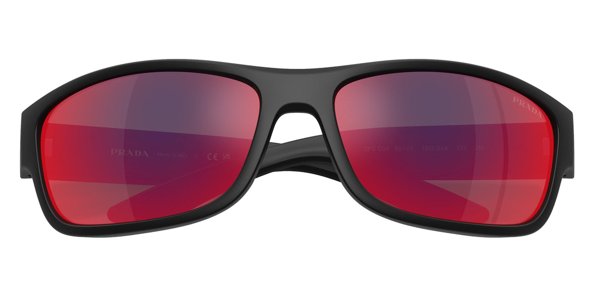 Prada Linea Rossa PS C04S 1BO21A 65 - Matte Balck / Dark Gray Mirrored Blue/Red #id:psc04s1bo21a_s:104120