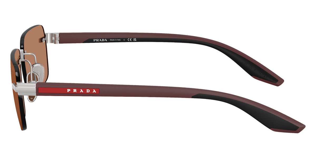 Prada Linea Rossa PS C52S 18X20D 57 - Matte Silver / Brown #id:psc52s18x20d_s:100110