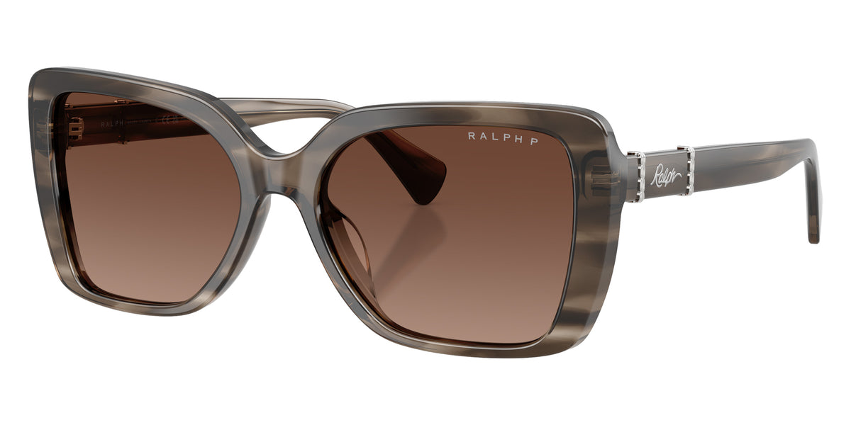 RALPH LAUREN RA5356U 6383T5 55 - Gray/Crystal Striped / Gradient Brown Polarized #id:ra5356u6383t5_s:110105