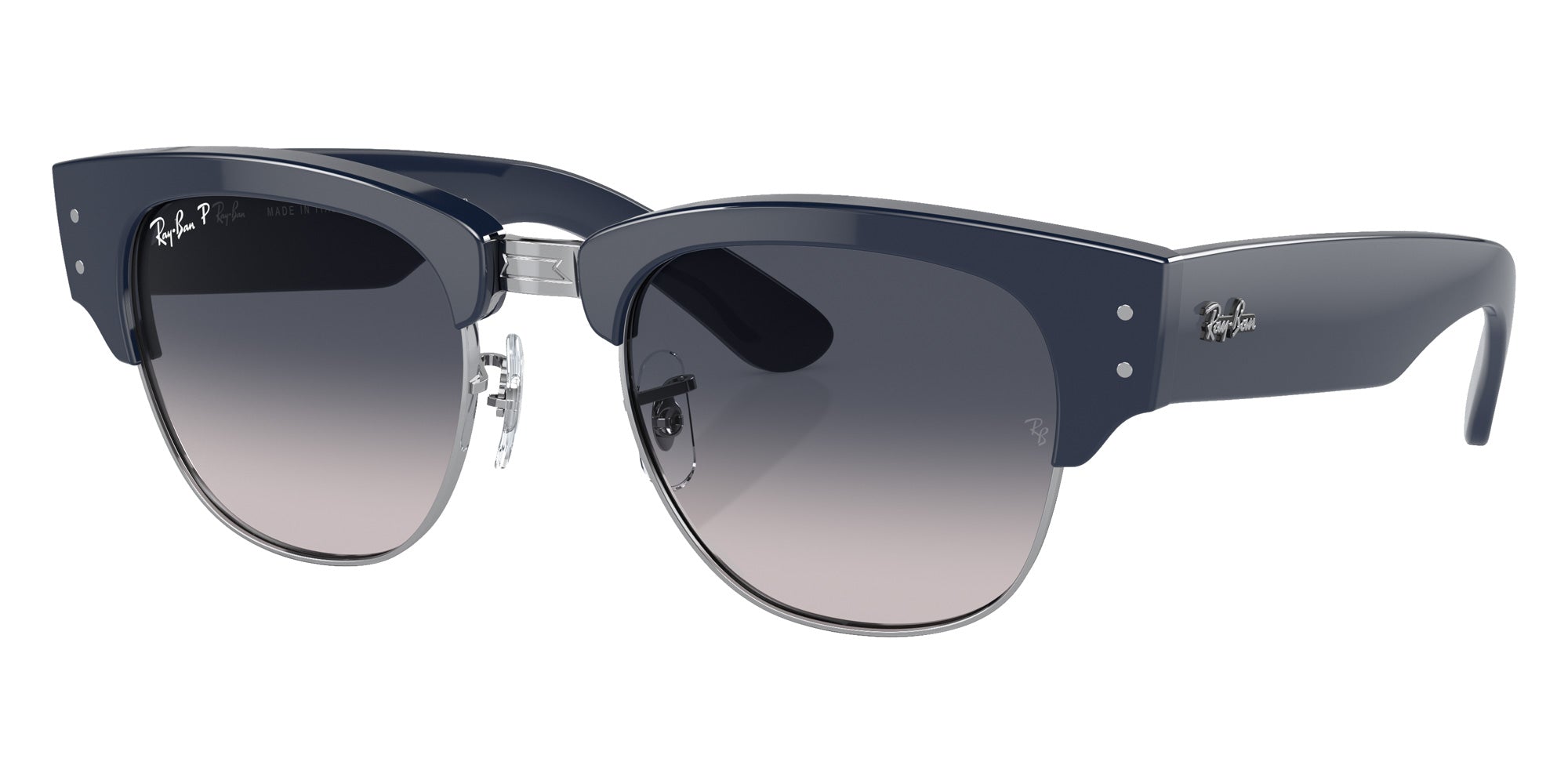 Ray-Ban RB0316S Mega Clubmaster 136678 50 - Blue on Silver #id:rb0316s136678_s:100105