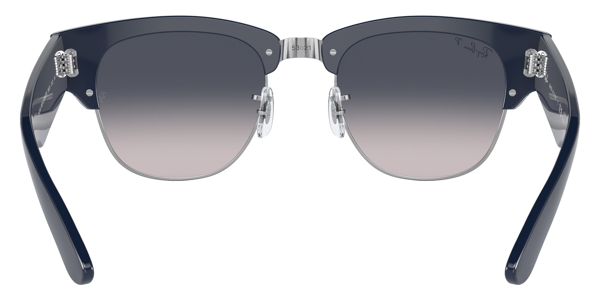 Ray-Ban RB0316S Mega Clubmaster 136678 53 - Blue on Silver / Blue Polarized #id:rb0316s136678_s:102115