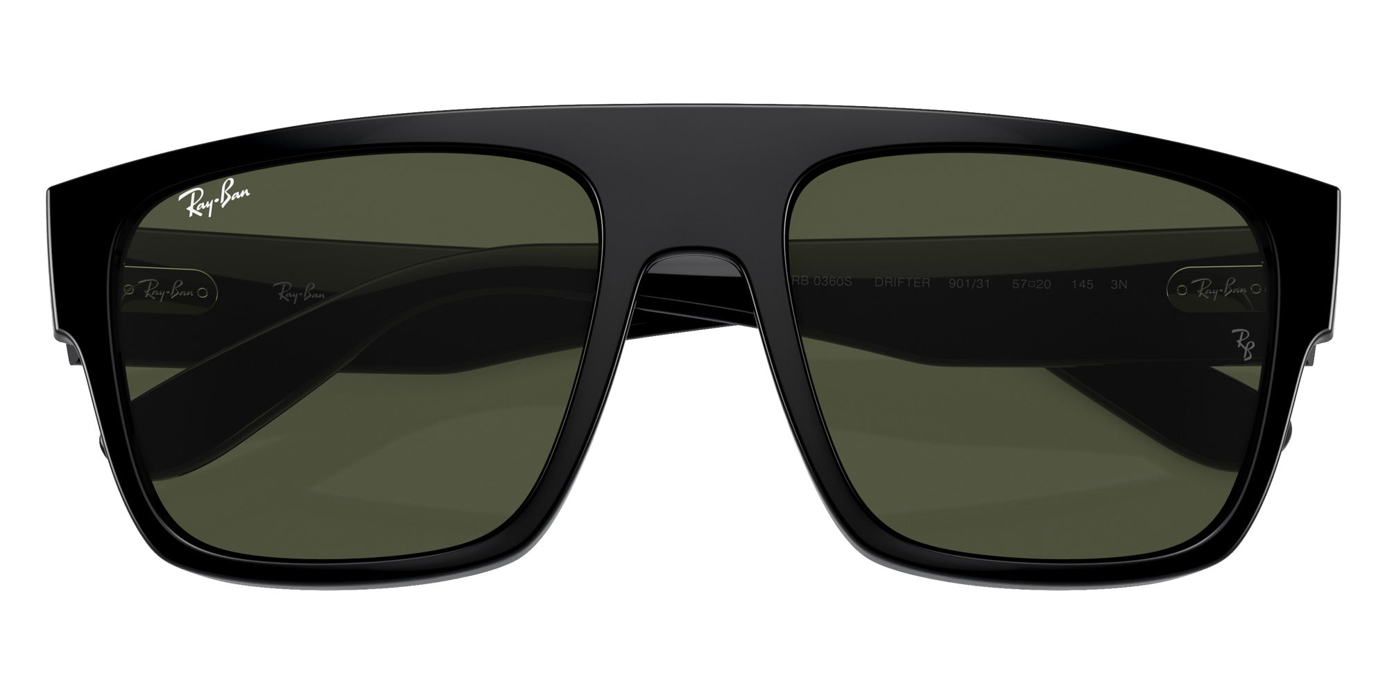 Ray-Ban RB0360S Drifter 901/31 57 - Black / Green #id:rb0360s90131_s:100125